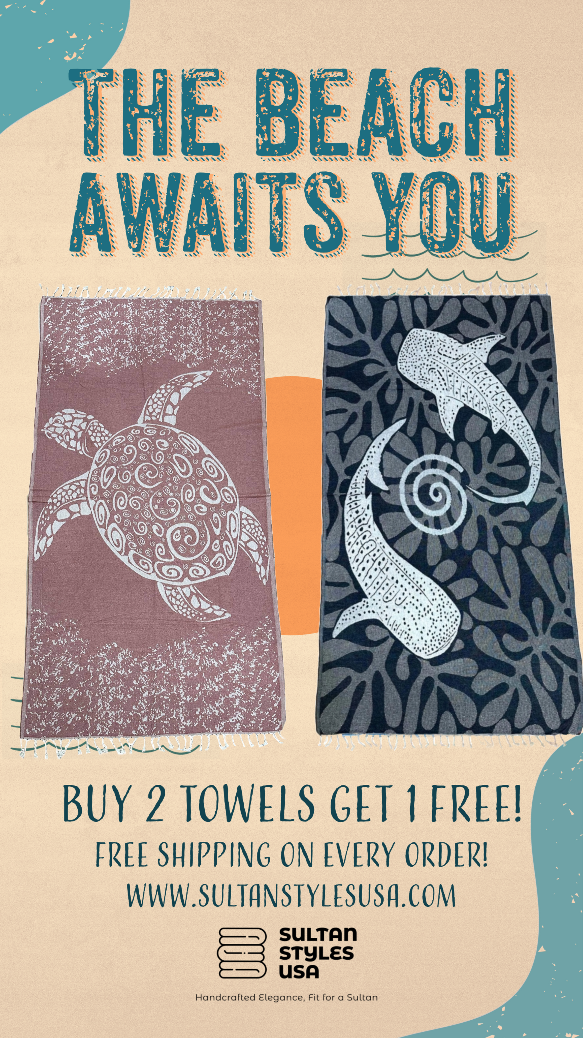 Shark Beach Towels