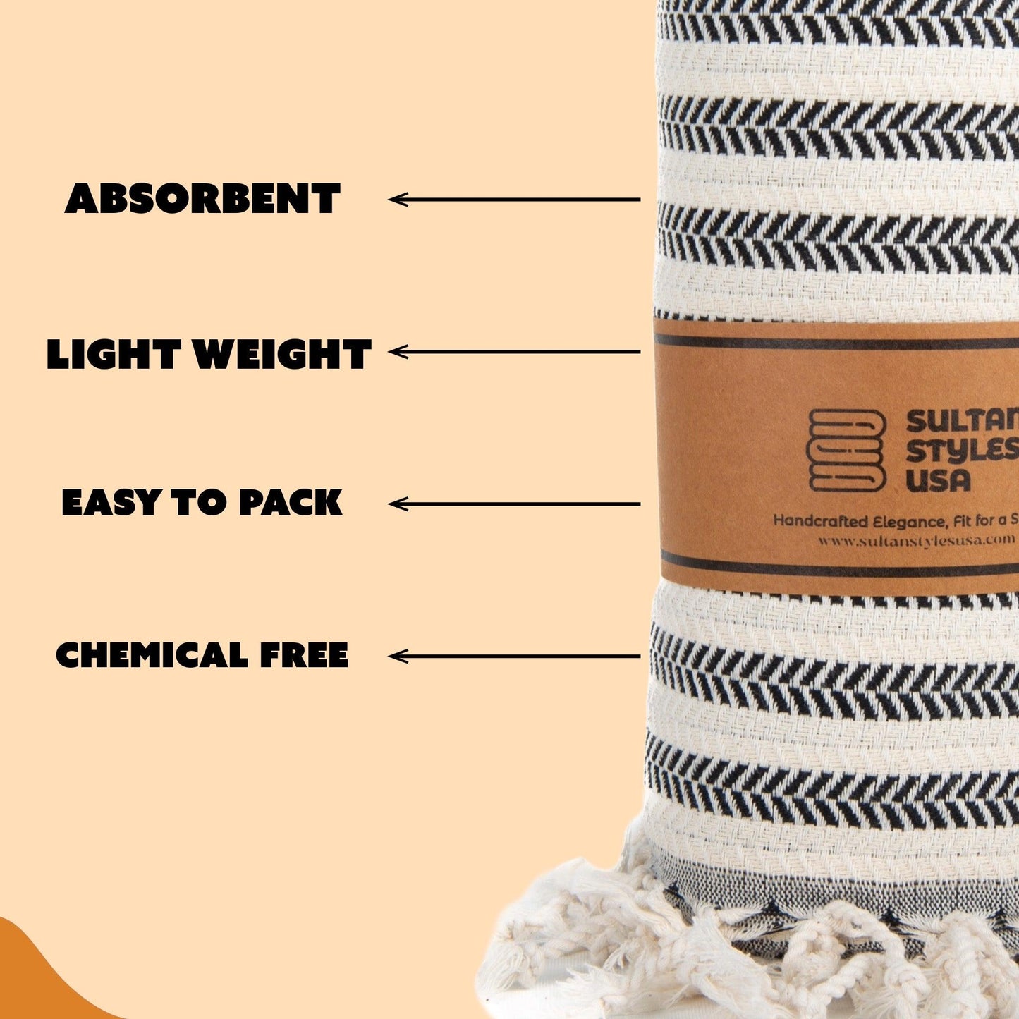 Turkish towel, lightweight, absorbent, eco-friendly, 100% cotton, sand-resistant