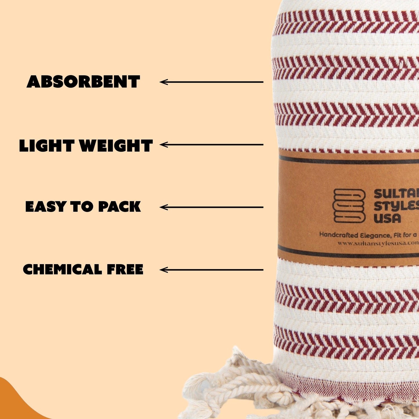 Turkish towel, lightweight, absorbent, eco-friendly, 100% cotton, sand-resistant