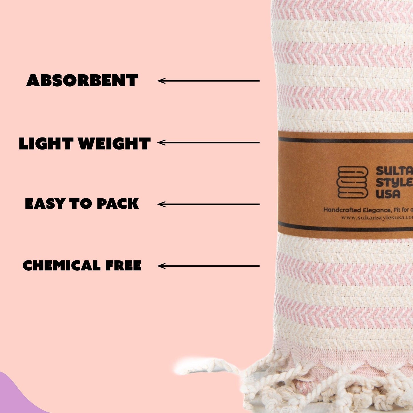 Turkish towel, lightweight, absorbent, eco-friendly, 100% cotton, sand-resistant