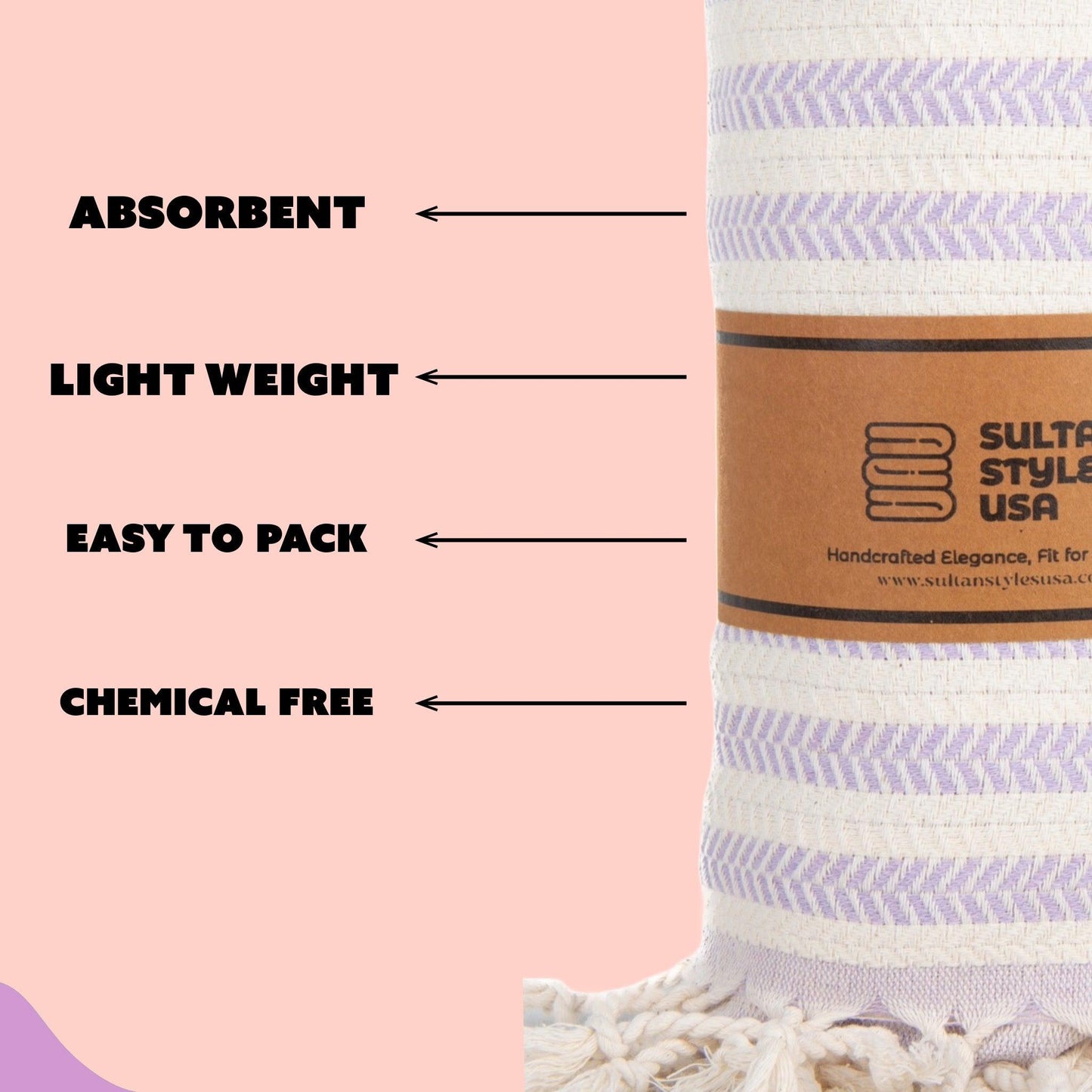 Turkish towel, lightweight, absorbent, eco-friendly, 100% cotton, sand-resistant