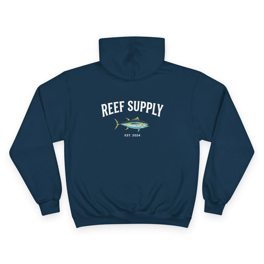 Reef Supply  x Champion Hoodie — Yellow Fin Tuna Pullover Tuna Graphic